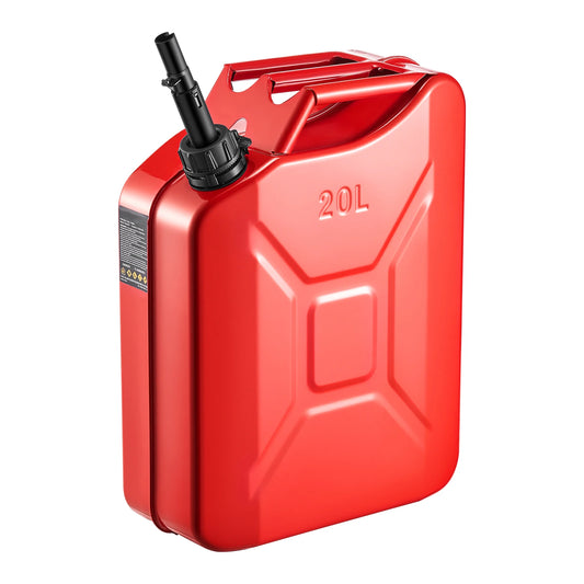 SucceBuy 1/2PCS 20L Metal Fuel Container Fuel Jerry Can with Spout & 6 L/min Max Flow Rate Gas Tank for Cars Motorcycle ATV UTV