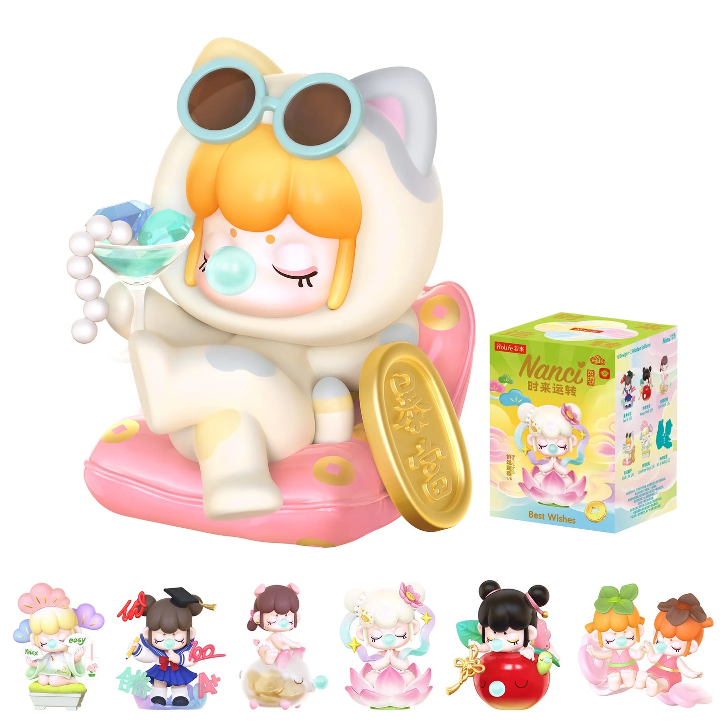 Rolife Nanci Blind Box Nanci's Best Wishes Action Figure Collectible Doll Toys Surprise Box for Kids Friends Adults