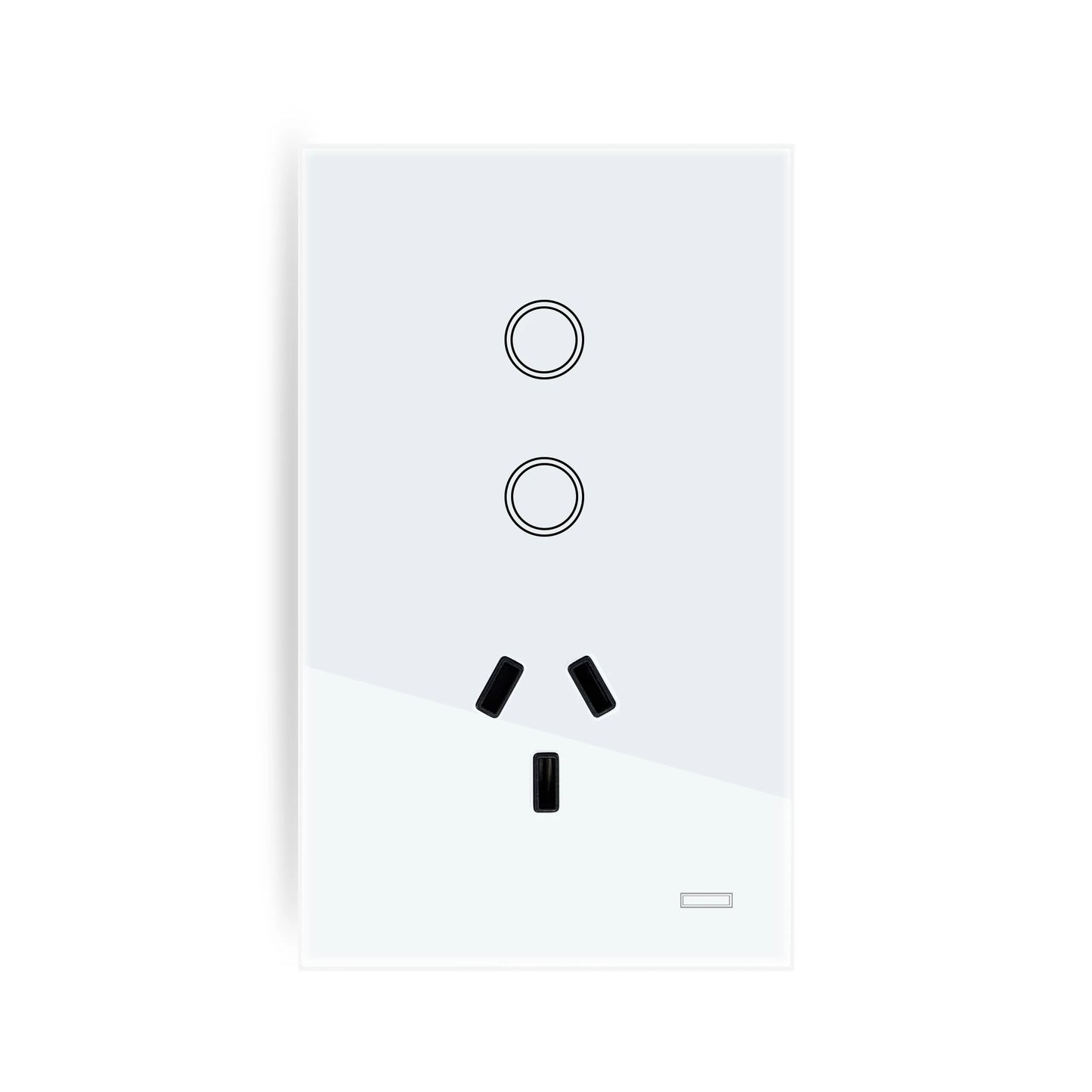 Melery AU Smart Tuya WiFi Light Switch Argentina Plug Australia Outlet Touch Glass Wall Socket Remote by Alexa & Google Home