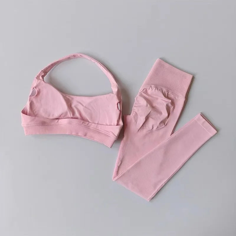 Peach High-Waisted Hip-Lifting Women's Exercise Suit Shockproof Yoga Fitness Clothes for Running And Styling