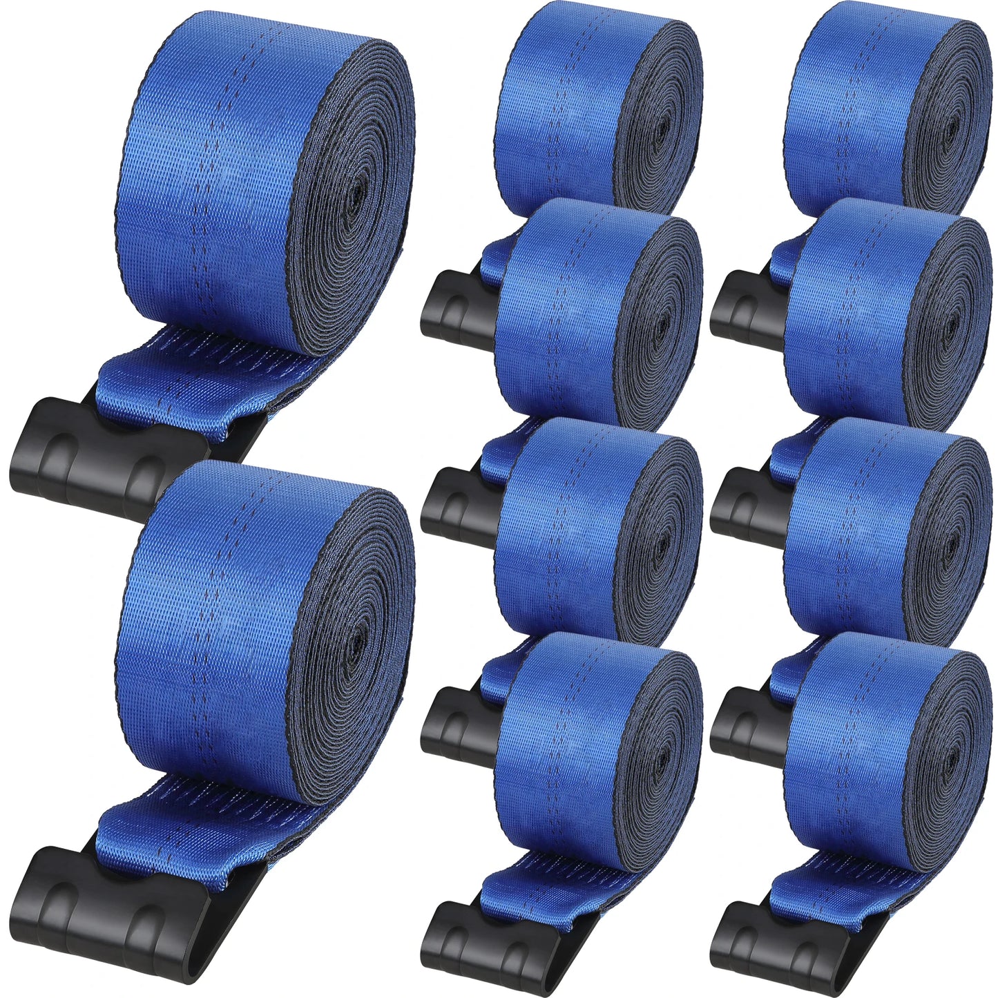 SucceBuy 30/40 ft Winch Truck Straps with Flat Hook Flatbed Tie Downs Cargo Control for Trailers Towing Farms Rescues Tree Saver