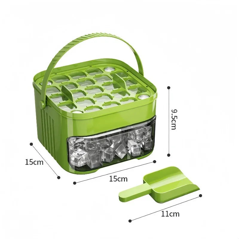 50 Grids Press Type Ice Cube Mold Double-layer Ice Cube Tray with Lid Reusable Ice Box Ice Making Tools Ice Storage Ice Machine