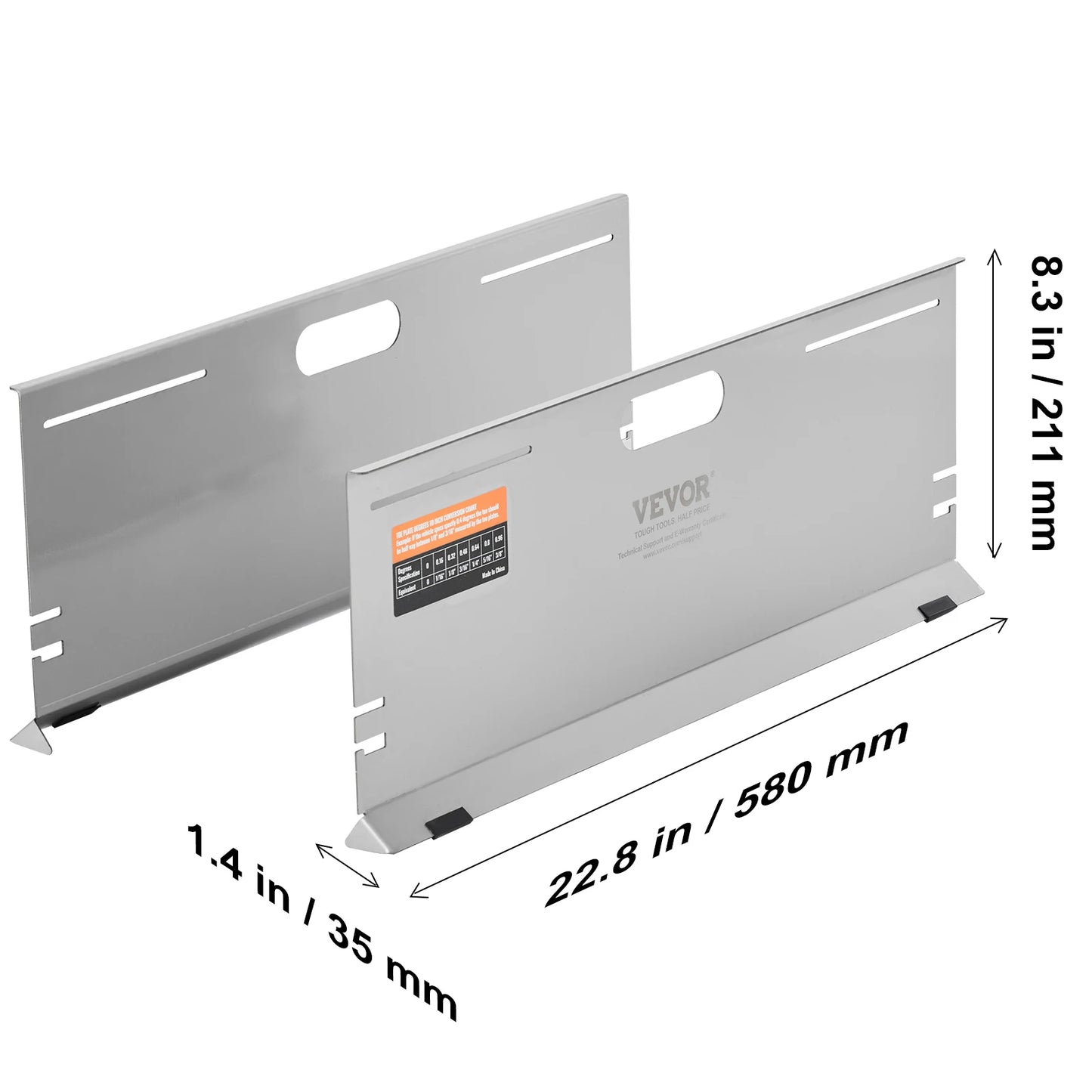 SucceBuy Wheel Alignment Tool 2-Pack Alignment Tool Toe Plate Stainless Steel Toe Angle Measurement Tool Plate 4 Alignment Rods