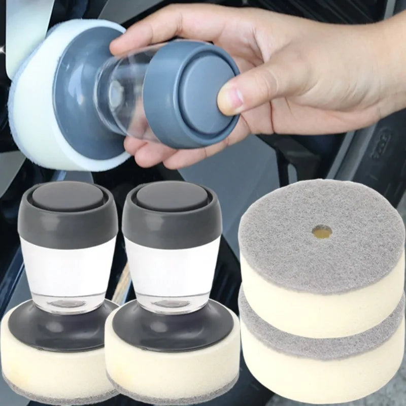 Tire Shine Applicator Wax Dispense Sponge Kit for Tire Dashboard Plastic Dressing Car Paint Protection Coating Sponge Brush