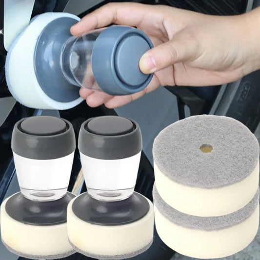 Tire Shine Applicator Wax Dispense Sponge Kit for Tire Dashboard Plastic Dressing Car Paint Protection Coating Sponge Brush