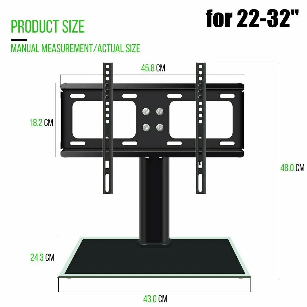TV Stand Bracket Table Top Desk Mount LED LCD 22 32 42 50 55 65 70'' Universal