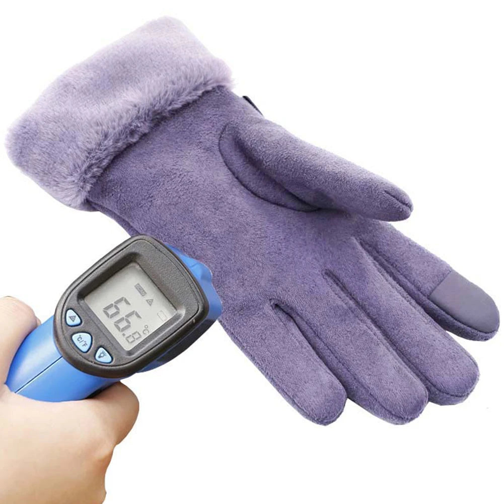 Winter Thermal Cycling Gloves 3 Gear Adjustment Heating Thermal Gloves Motorbike Racing Riding Gloves Windproof （No battery）