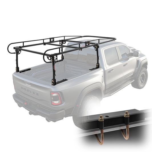 SucceBuy Truck Ladder Rack 1000LBS / 454 KG Strong Capacity Truck Racks for Long or Heavy Cargo 43.3-63 inch for Kayak  Ladder