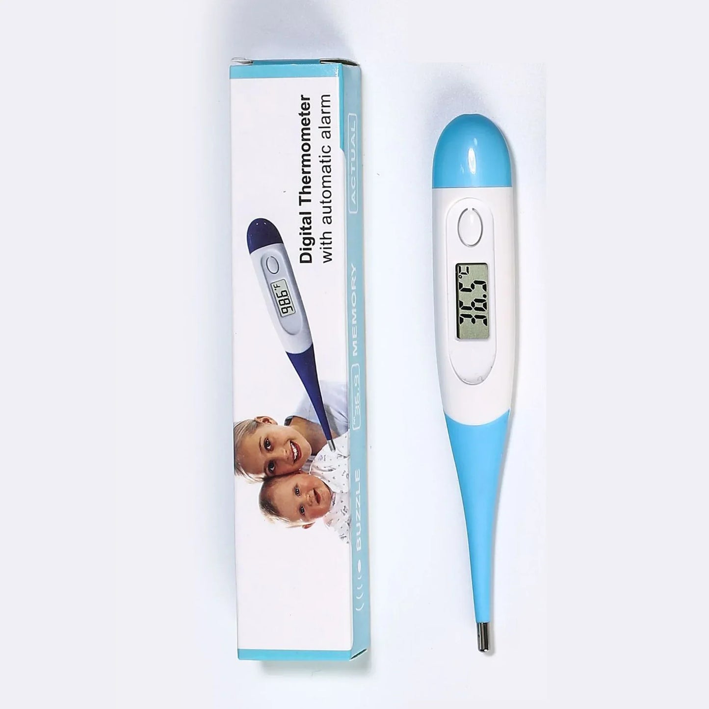 Digital ElectronicThermometer Soft Head Home First Aid Kit Fever Baby Adult Head Oral Armpit Temperature Measurement Instrument