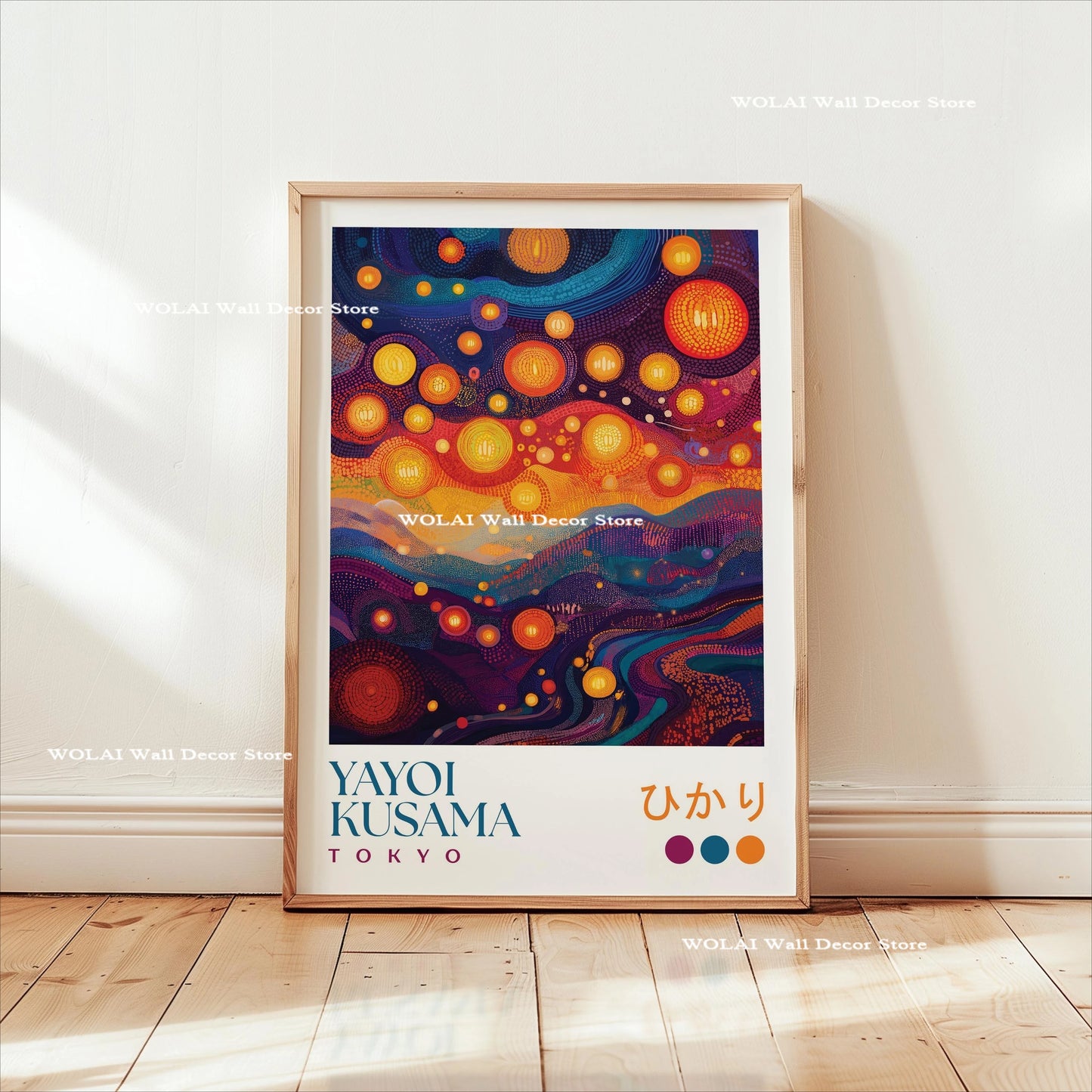 Yayoi Kusama Koi Fish Jellyfish Animal Canvas Prints Japanese Hokusai Giant Wave Wall Art Posters for Living Room Home Decor