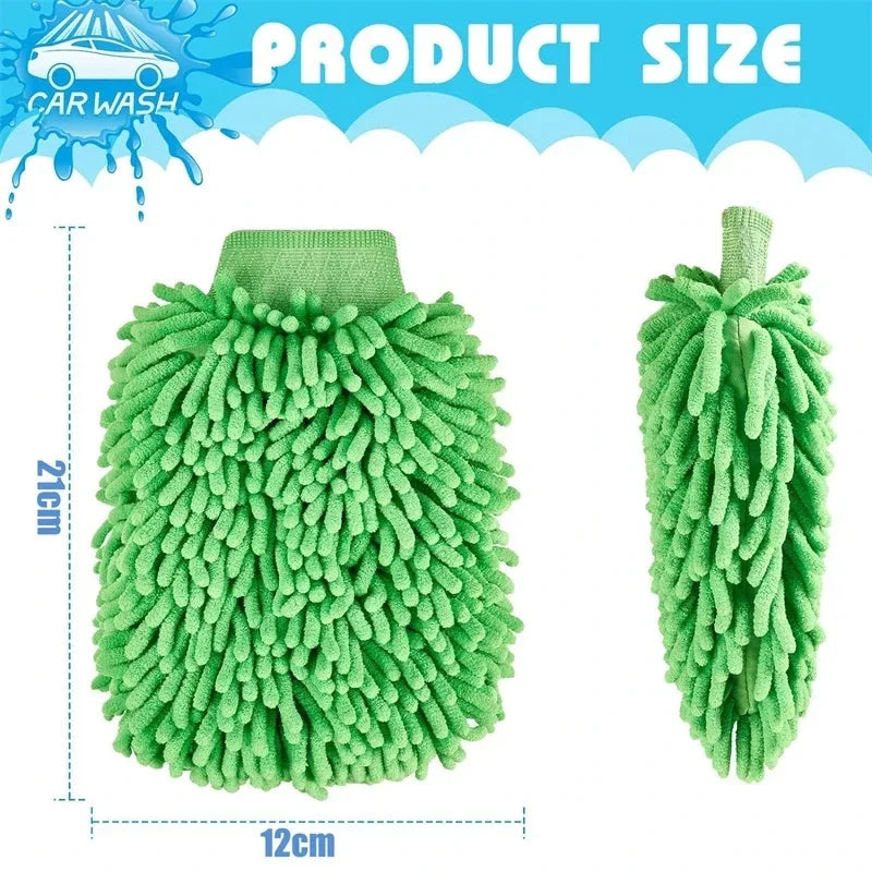 Universal Auto Chenille Coral Fleece Gloves Car Wash Gloves Washing Wiper Car Cleaning Towel Auto Dust Washer Mitt Cleaning Tool