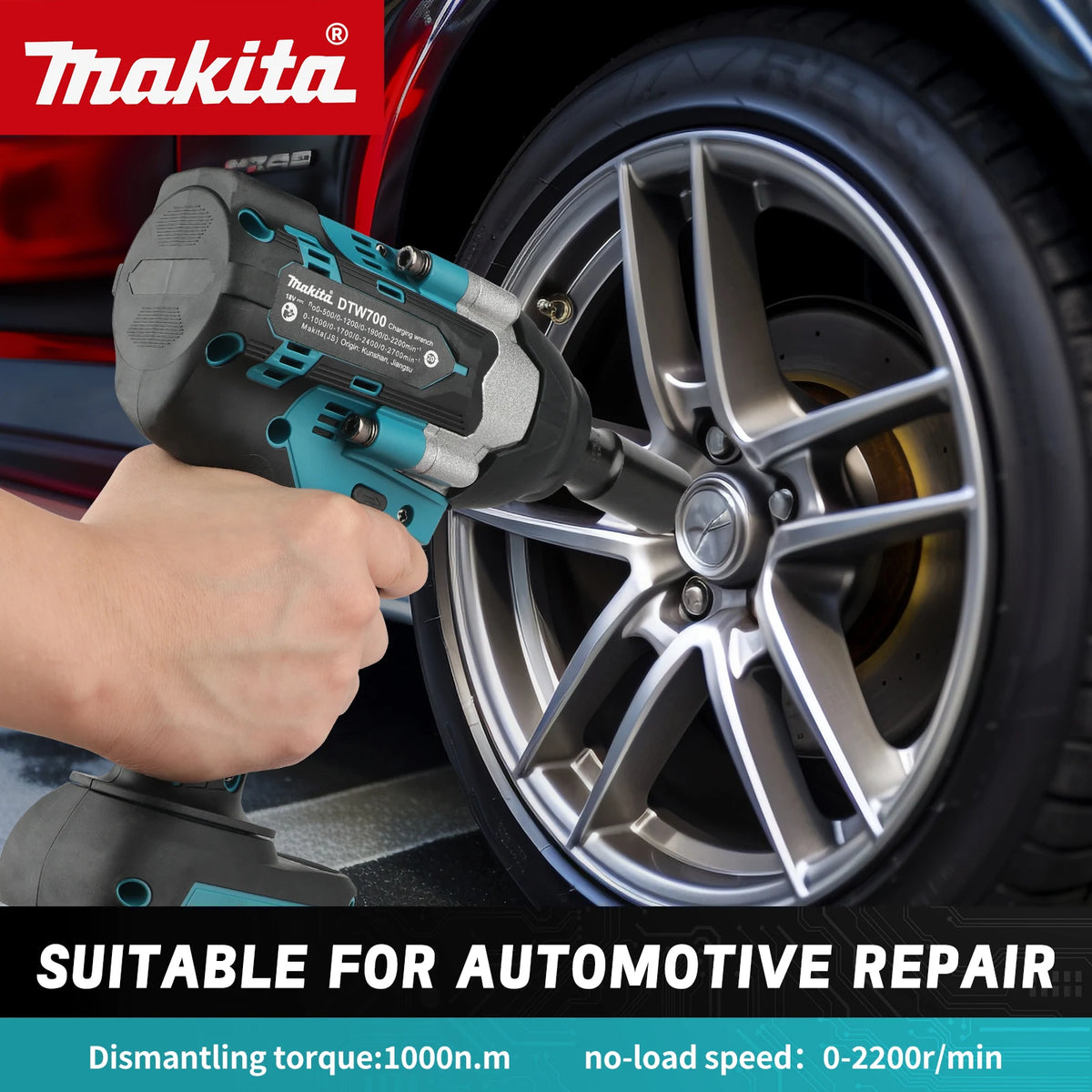 NEW 2026 Makita 18V Cordless DTW700 Impact Wrench,Professional Brushless,700Nm Torque,Variable Speed,Wear Resistant Auto Stop