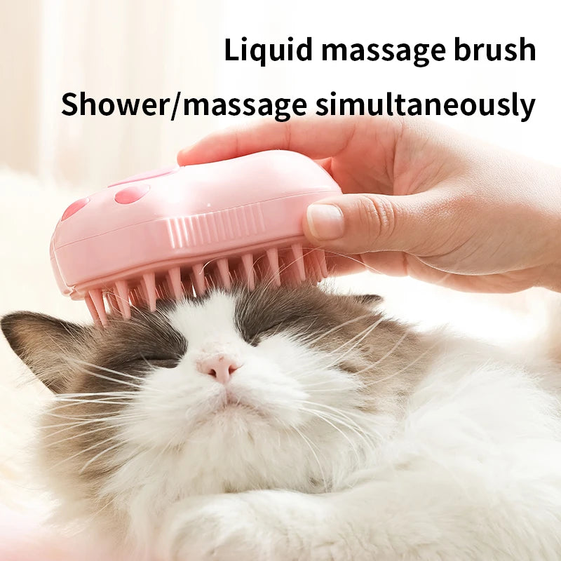 Cat Dog Steamy Brush Steam Brush Electric Sprayer for Massage Pet Grooming tool Shedding 3 in 1 Electric Sprays Massage Combs
