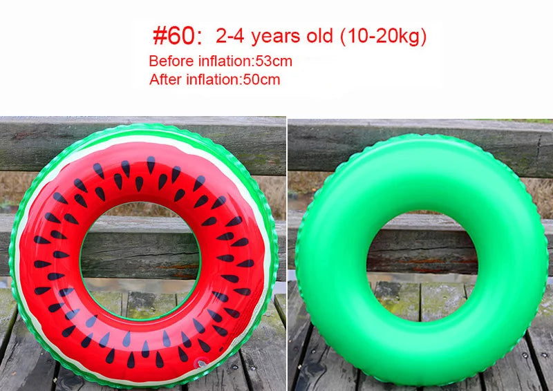 1Pcs Inflatable Watermelon ﻿Pool Float Accessory Swimming Ring Summer Party Water Toys PVC Floating Ring