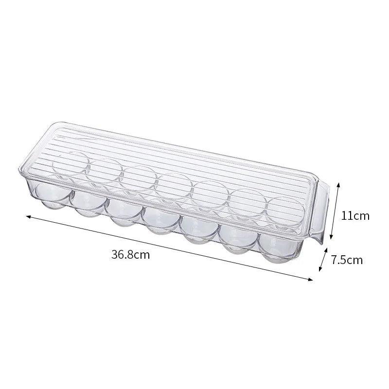 Transparent Refrigerator Storage Box Vegetable Fruit Organizer Fridge Clear Container for Kitchen Food Drinks Storage 2030