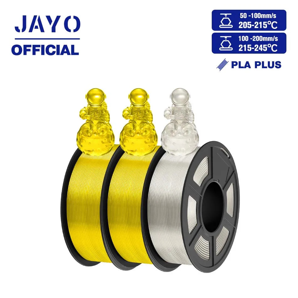 JAYO PLA+ 3D Filament PLA Plus 3D Printer Filament Neatly Wound PLA 1.75mm For FDM 3D Printers High Toughness Materials