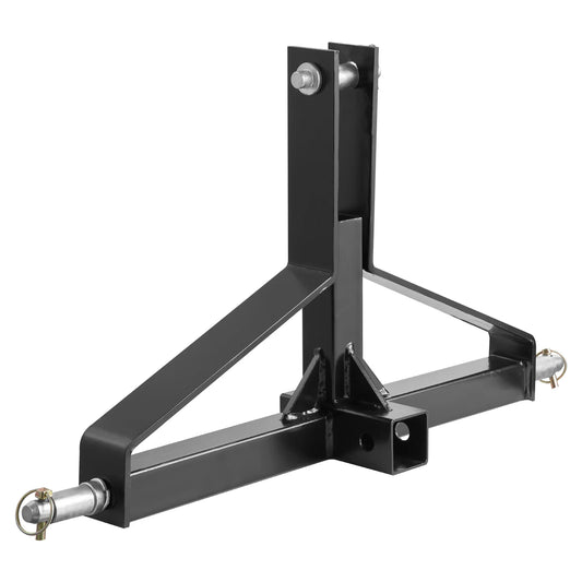 SucceBuy 3Point Trailer Hitch with 2in Receiver 3pt for Category 1Tractor 3000lbs Tow Drawbar Adapter Compatible with John Deere