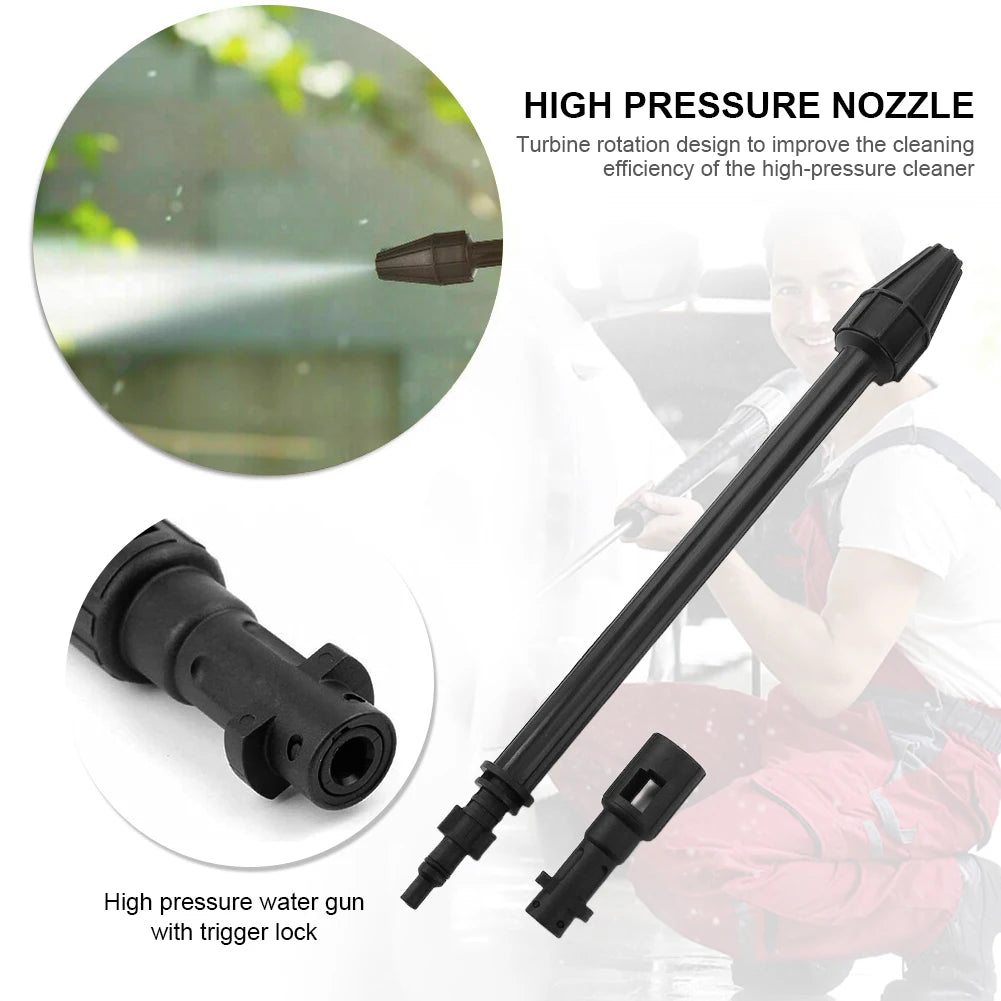 High Pressure Dirt Blaster Turbo Nozzle Spray Cleaner Extension Rod Wash Lance Nozzle for Karcher K2-K7 LAVOR VAX BS COMET