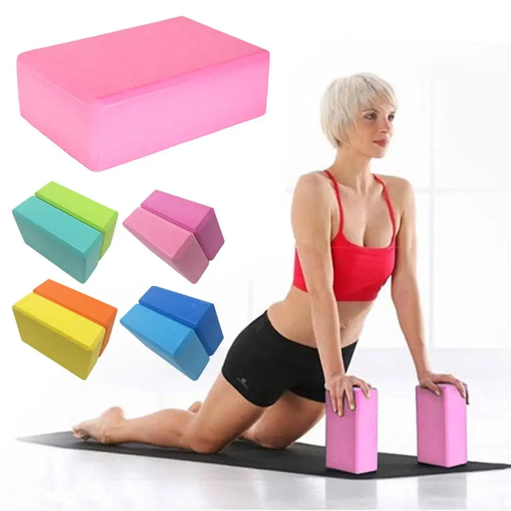 2Pcs High Density Yoga Blocks EVA Foam Brick For Beginner Dance Stretching Exercise Fitness Pilates Stretching Equipment