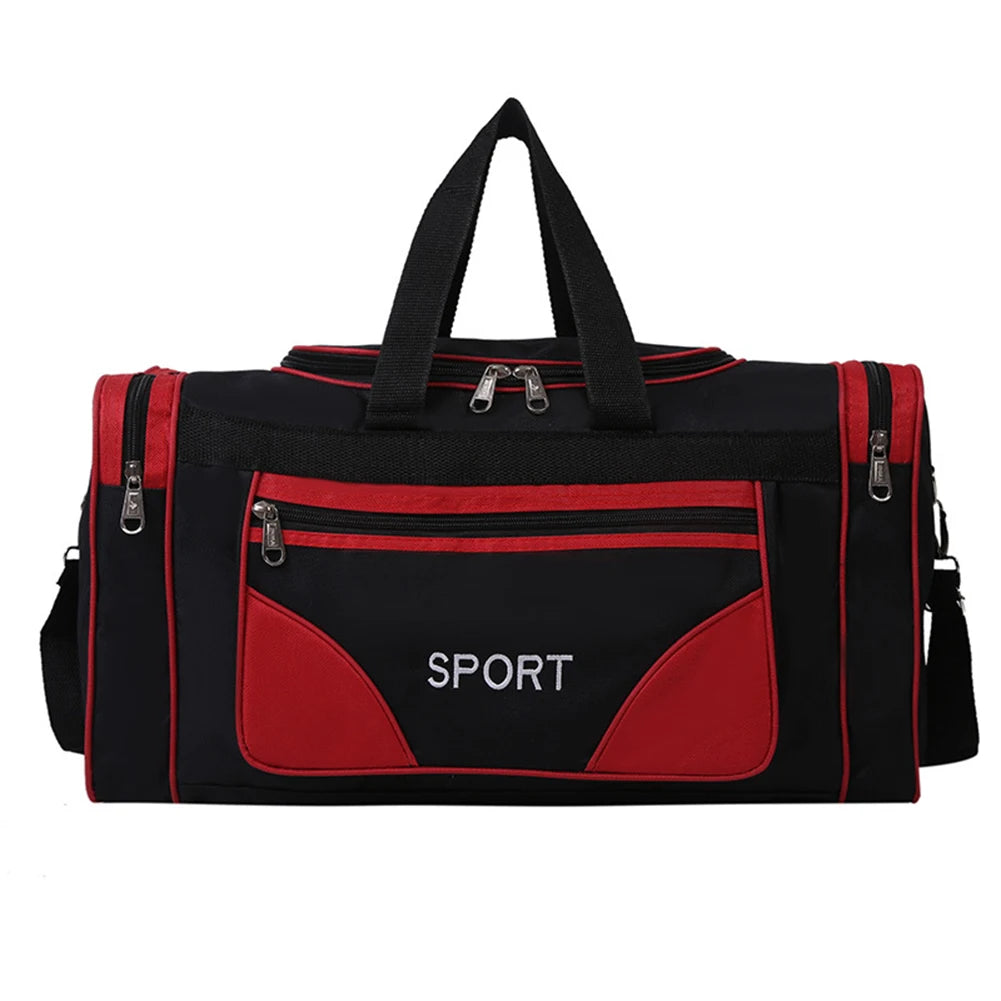 Oxford Fitness Bag Large Capacity Yoga Sports Backpack Wear-resistant Adjustable Shoulder Strap with Zipper for Outdoor Football