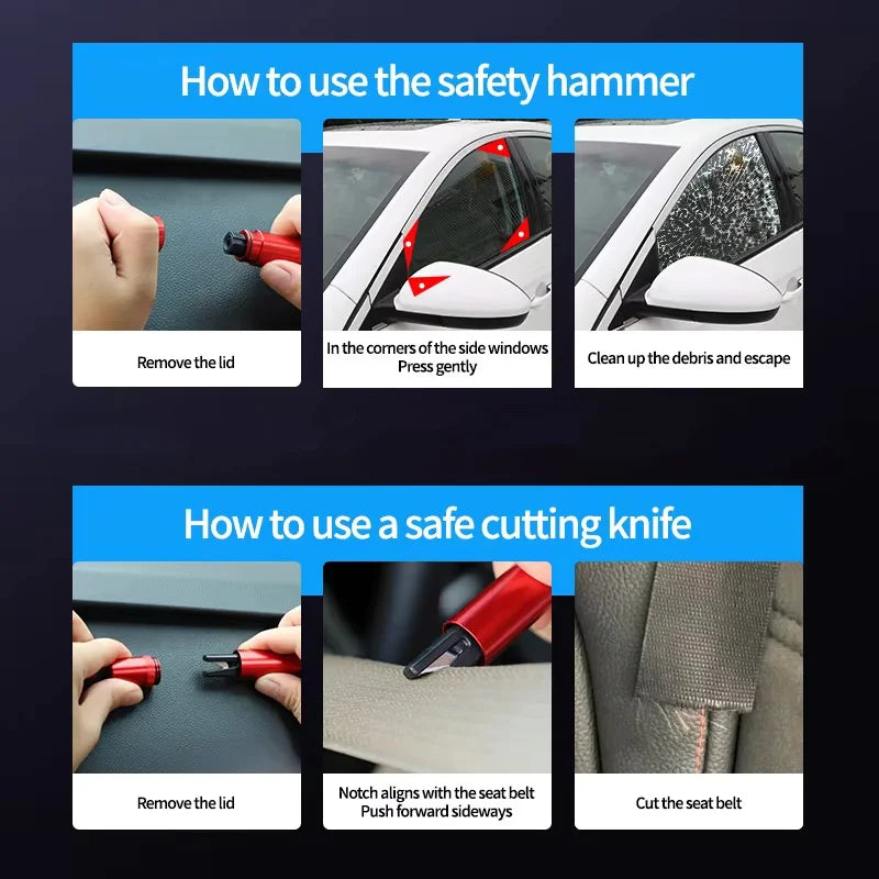 New Portable Seat Safety Hammer Auto Glass Car Window Breaker Life Saving Escape Rescue Tool Seat Belt Cutter Hammer