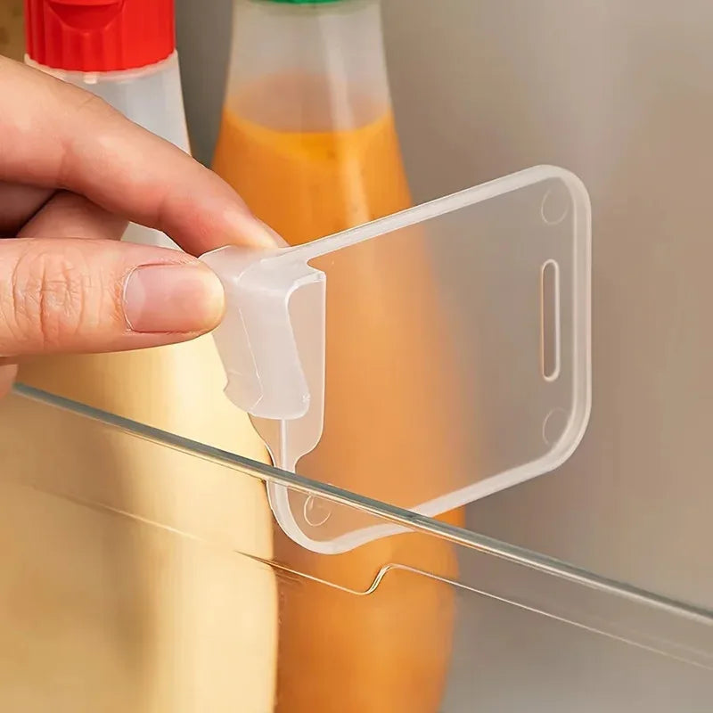 8/16/24PCS Sturdy Clear Refrigerator Organizer Dividers Adjustable Fridge Storage Kitchen Cabinets Space Saving Compartments