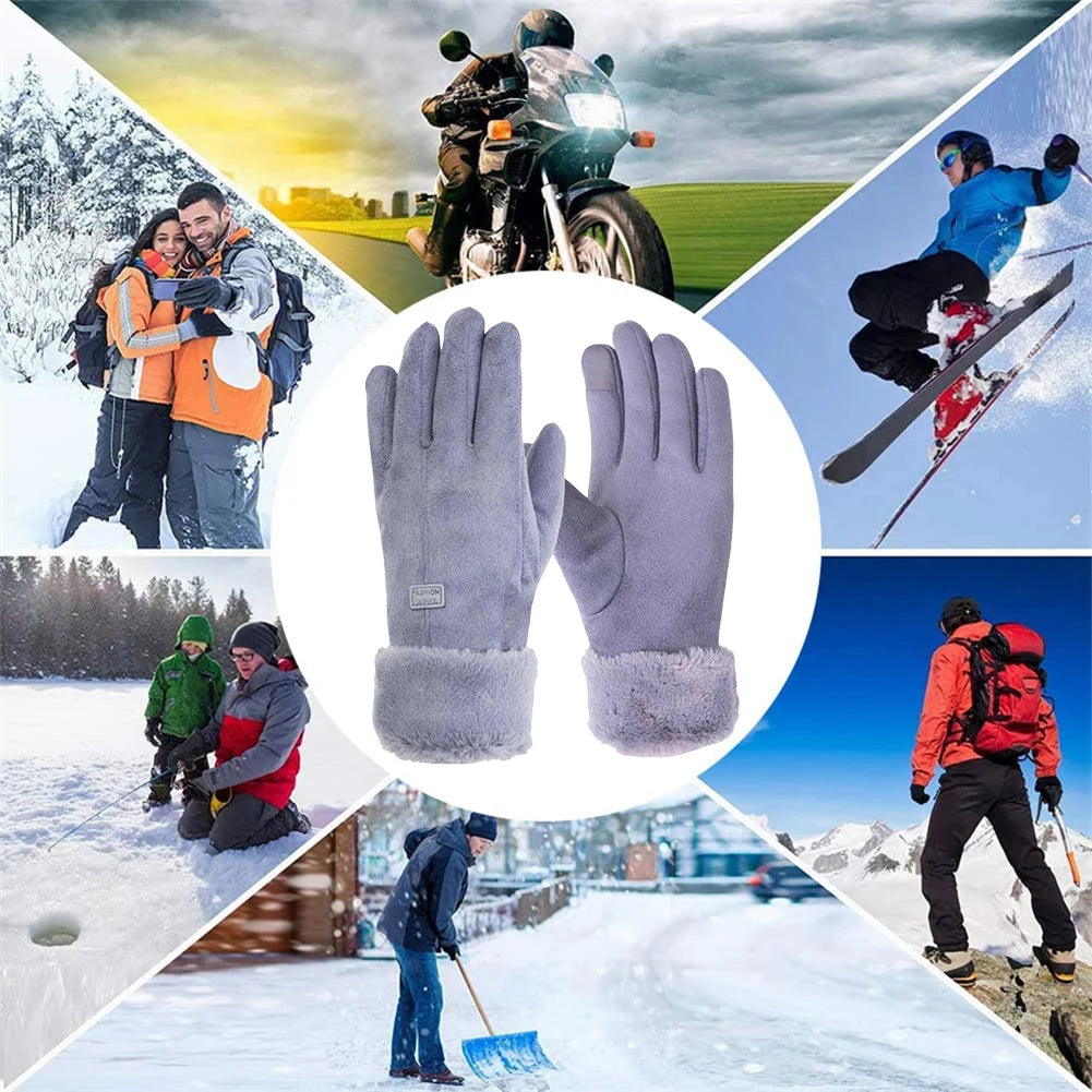 Winter Thermal Cycling Gloves 3 Gear Adjustment Heating Thermal Gloves Motorbike Racing Riding Gloves Windproof （No battery）