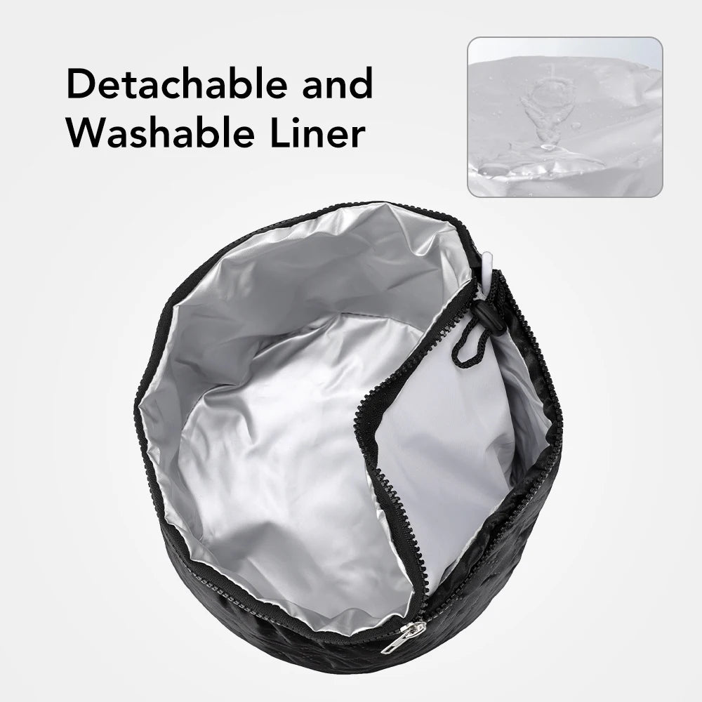 Home Salon Hair Steamer Cap Women Electric Portable Heating Hat Hair Oil Baking Mask Cap 3 Timer Deep Conditioning Bonnet Black