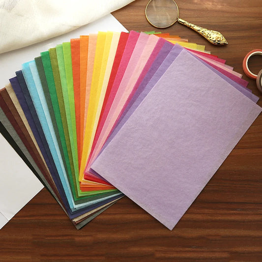 100 Sheets/bag 21X14cm Colorful Tissue A5 Wine Wrapping Papers DIY Folding Craft Paper Party Wedding Home Decor Packing 2030