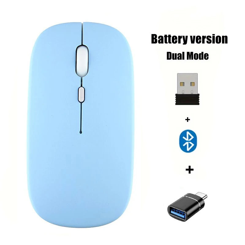 Silent Bluetooth-compatible Mouse Computer Laptop Optical Mouse Wireless for iPad Samsung Tablet Universal Mice Noiseless Gaming