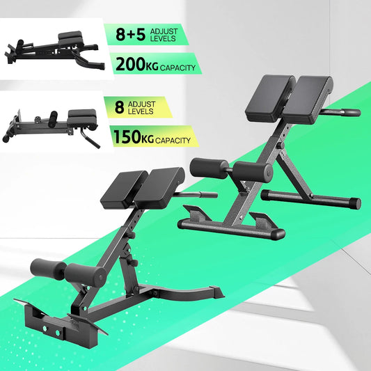 PORIYA Roman Chair for Hyperextension  Core Workouts  Adjustable Home Gym Bench