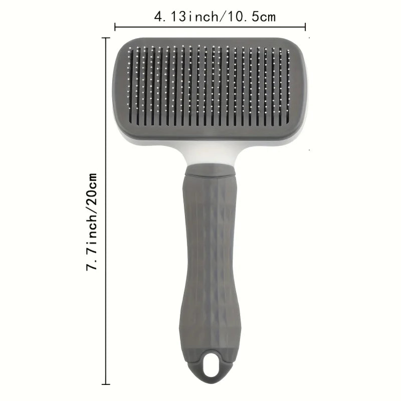 Easy-Clean Pet Grooming Brush, One-Click Hair Removal with Self-Cleaning Button – Special for Cats & Dogs, All Seasons Available