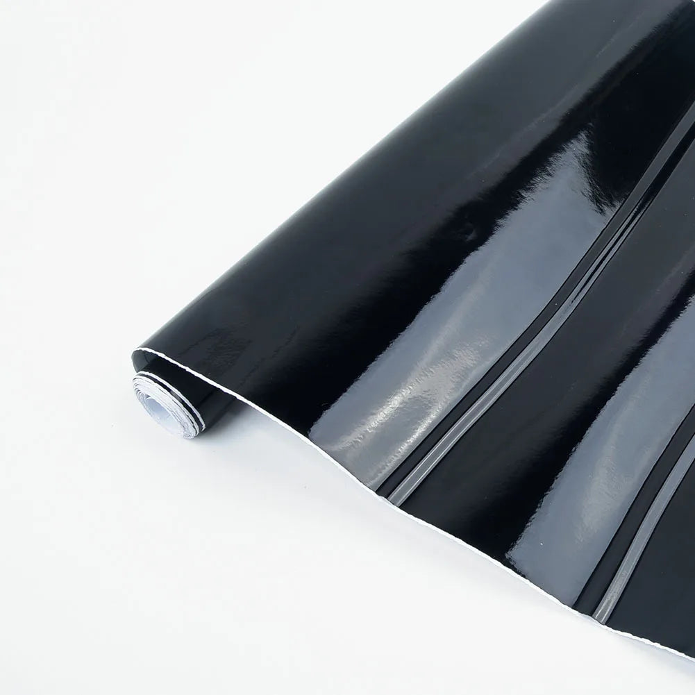 Car Sticker Glossy Black Vinyl Wrap Film Gloss Black Self Adhesive Vinyl Sticker Bubble Free Exterior Parts