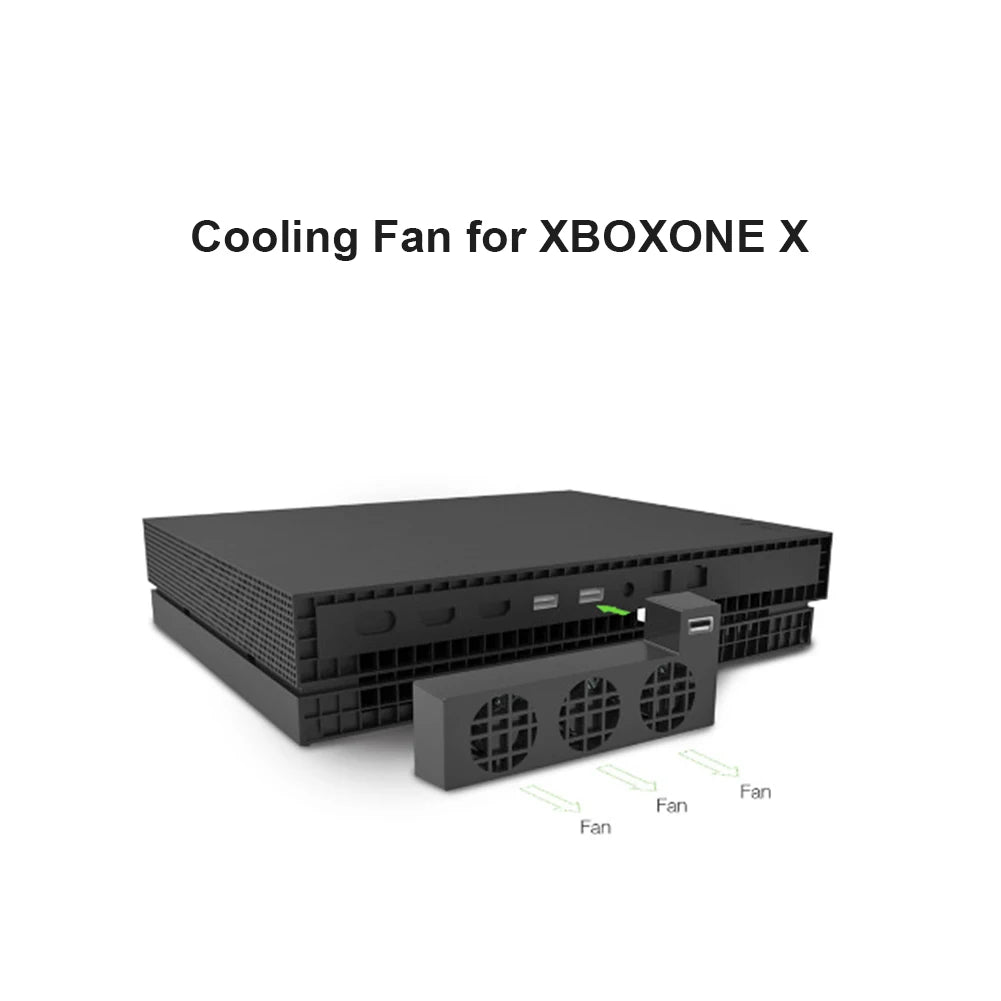 ABS USB Cooling Fan for Xbox One X Console Cooling System Temperature Control Suitable for Xbox One X Series Host