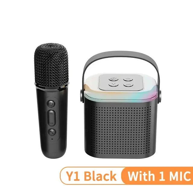 Karaoke Wireless Portable Bluetooth Speaker With Microphone Machine Mini Lamp Sound Box Music Small Caixa De Som Bocina Column