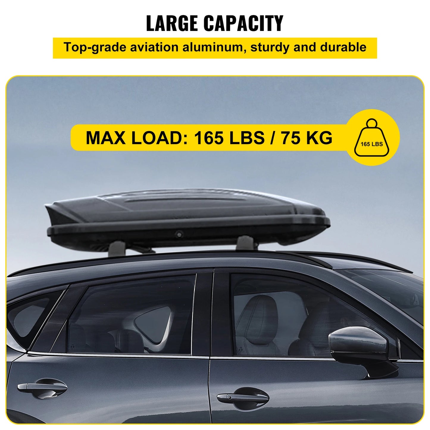 VEVOR Roof Rack Rail Cross Bar 165LBS Aluminum Roof Rails Crossbars Replacement Cross Bars Cargo Carrier for CX-5 CX5 2017-2019