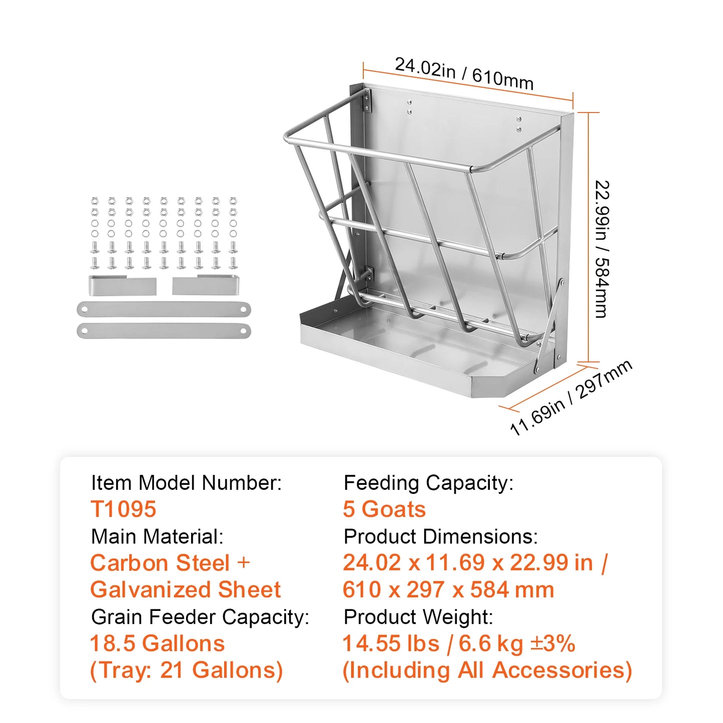 SucceBuy Livestock Hay Feeder Heavy-Duty Steel Goat Hay Rack Multiple Sided Feeding Rack for Sheep Farm Livestock Outdoor Indoor