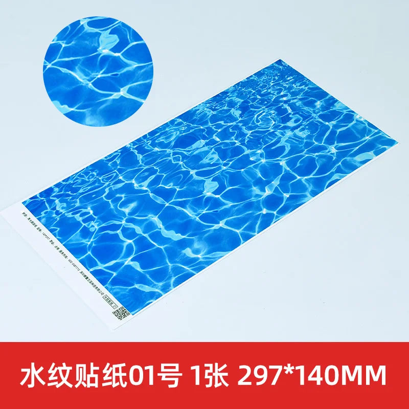 Realistic Water Effect Transparent PVC Film for Diorama Water Lake River Surface Hobby Model Scenery Sheets Pre-Cut Self-Adhesiv