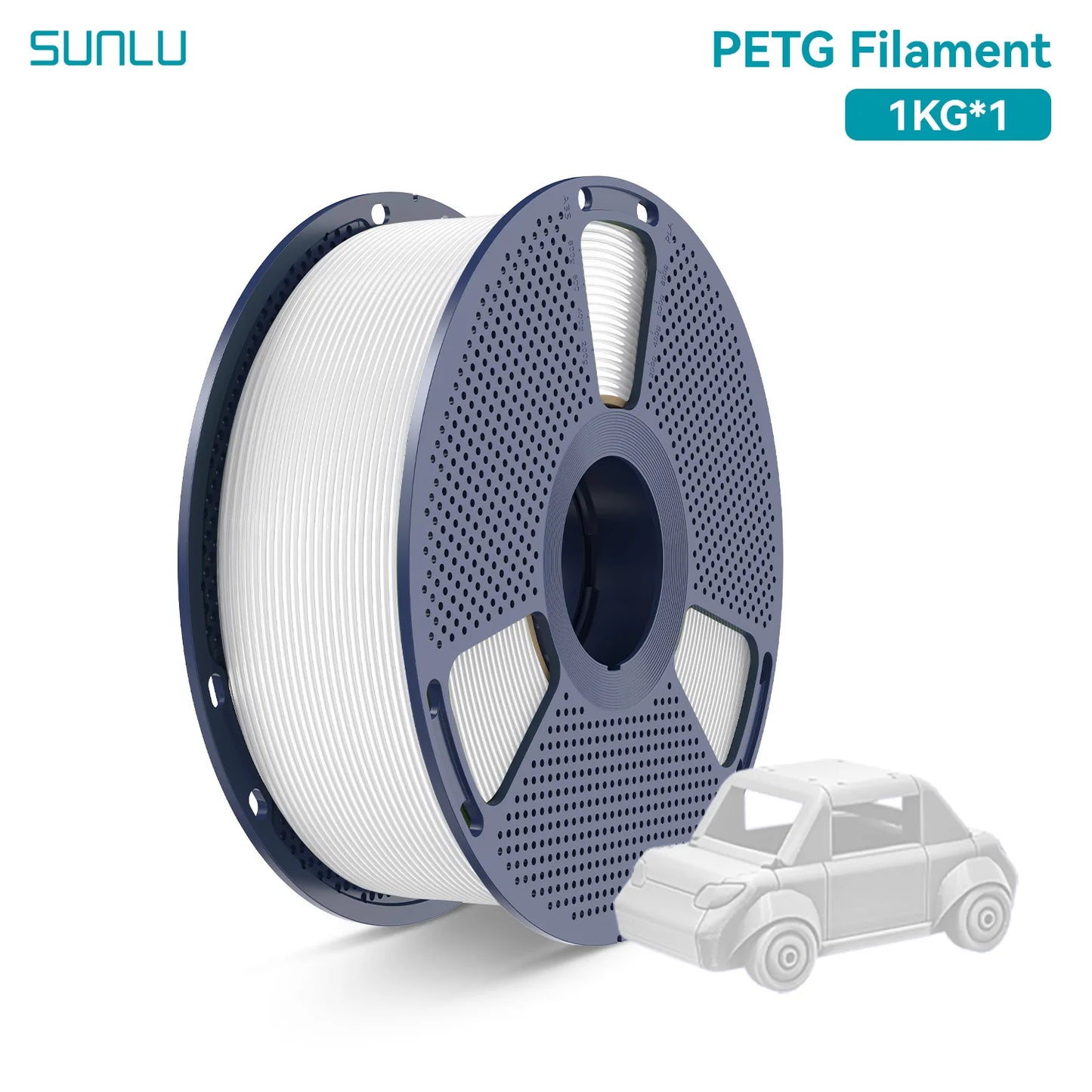 SUNLU PETG 3D Printer Filament 1.75mm High transparency White Color Tolerance+/-0.02mm for DIY gift printing fast shipping