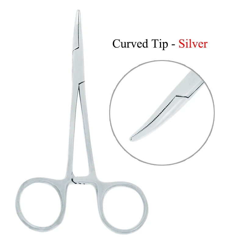 12.5cm New Animals Straight Curved Trauma Shears Pet Hemostat Forceps Dog Grooming Surgical Scissors Pet Cat Clamps D0001A