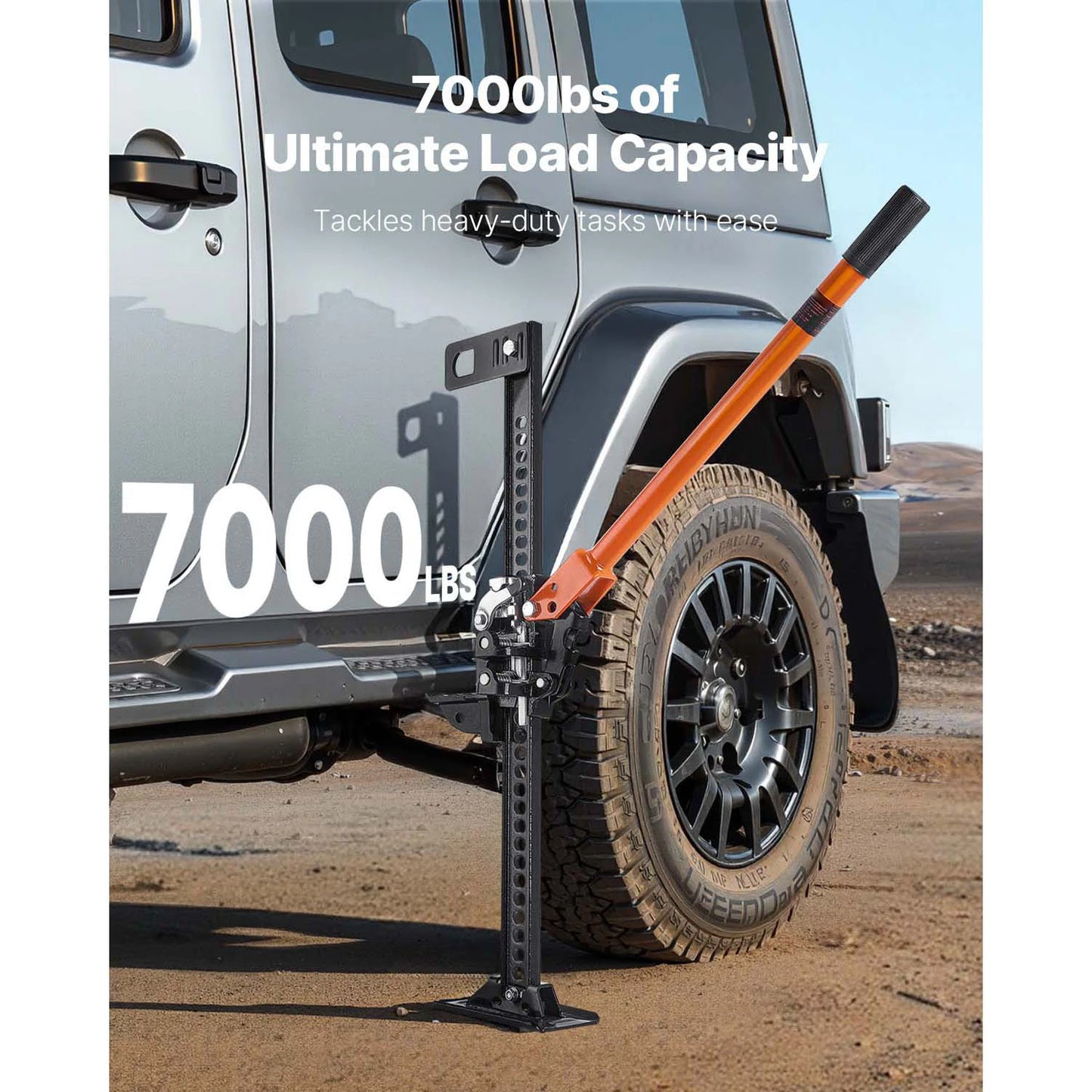 SucceBuy Farm Jack, 34" -60" Utility High Lift Farm Jack, Off Road Utility Jacks, Heavy-Duty Lift Jacks for Tractor, Truck, SUV