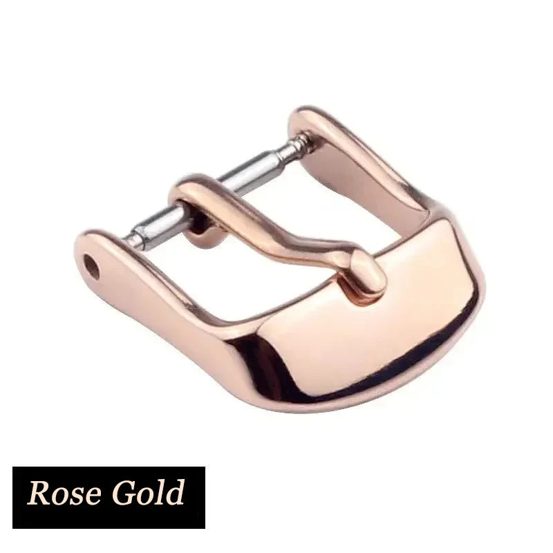Stainless Steel Watch Buckle for Leather Strap Pin Buckle Strap Buckle Black Silver Rose Gold Strap Accessories Duck Tongue Clip
