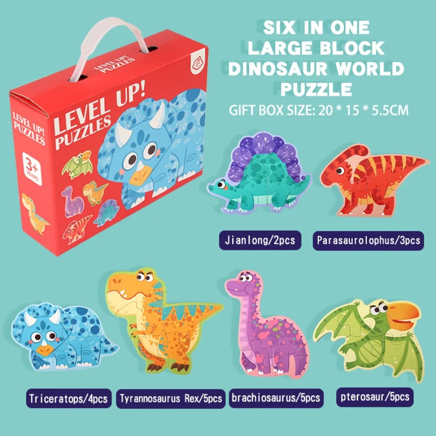Six in One Handheld Gift Box Puzzle for 3-6 Year Old Children's Puzzle Toys Children's Birthday Gift Sharing Creative Benefits