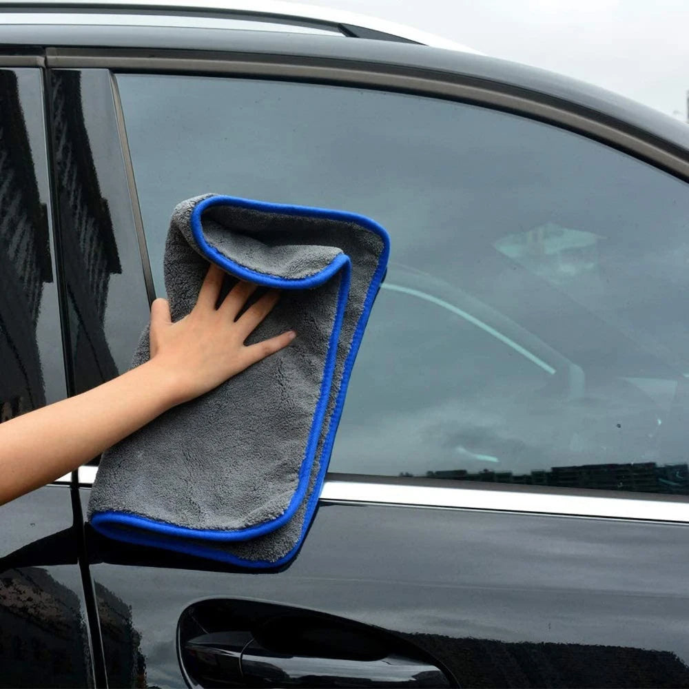 2PCS Microfibre Car Drying Towel Cleaning Cloth Microfiber Dish Glass 40x40cm 1200GSM