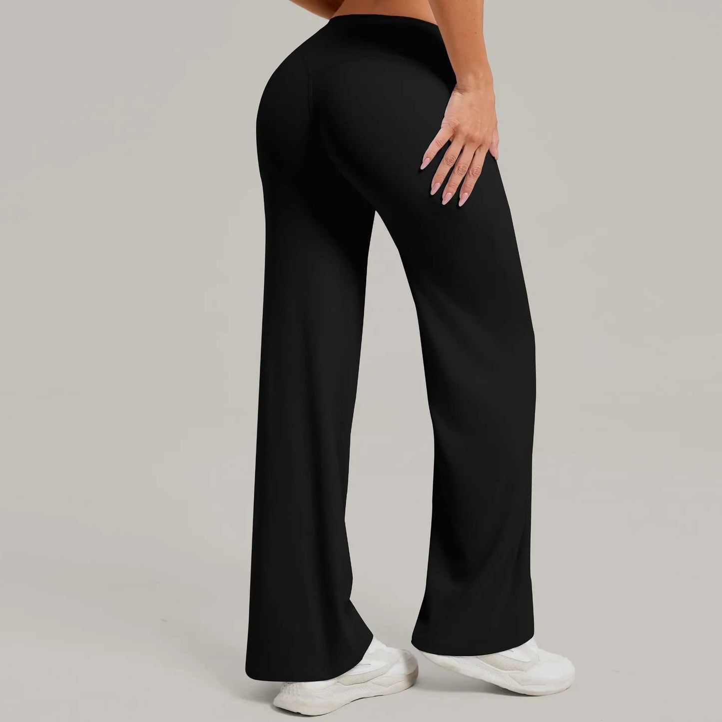 Women's Pilates Yoga Pants Sports Fitness Flared Peach Hip-lifting Leggings Outdoor Workout Training Running Casual Trousers