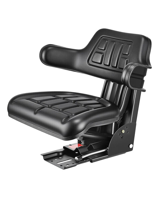 SucceBuy Universal Forklift Seat Wrap Around Adjustable Suspension Seat with Tilt Fits for John Deere Ford Ferguson New Holland
