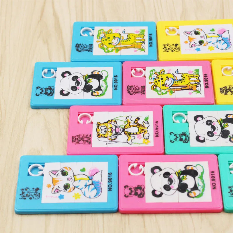 5Pcs Cute Move Animal Jigsaw Puzzle Kids Birthday Party Gift Shower Children Educational Toys Souvenir Party Favors Reward