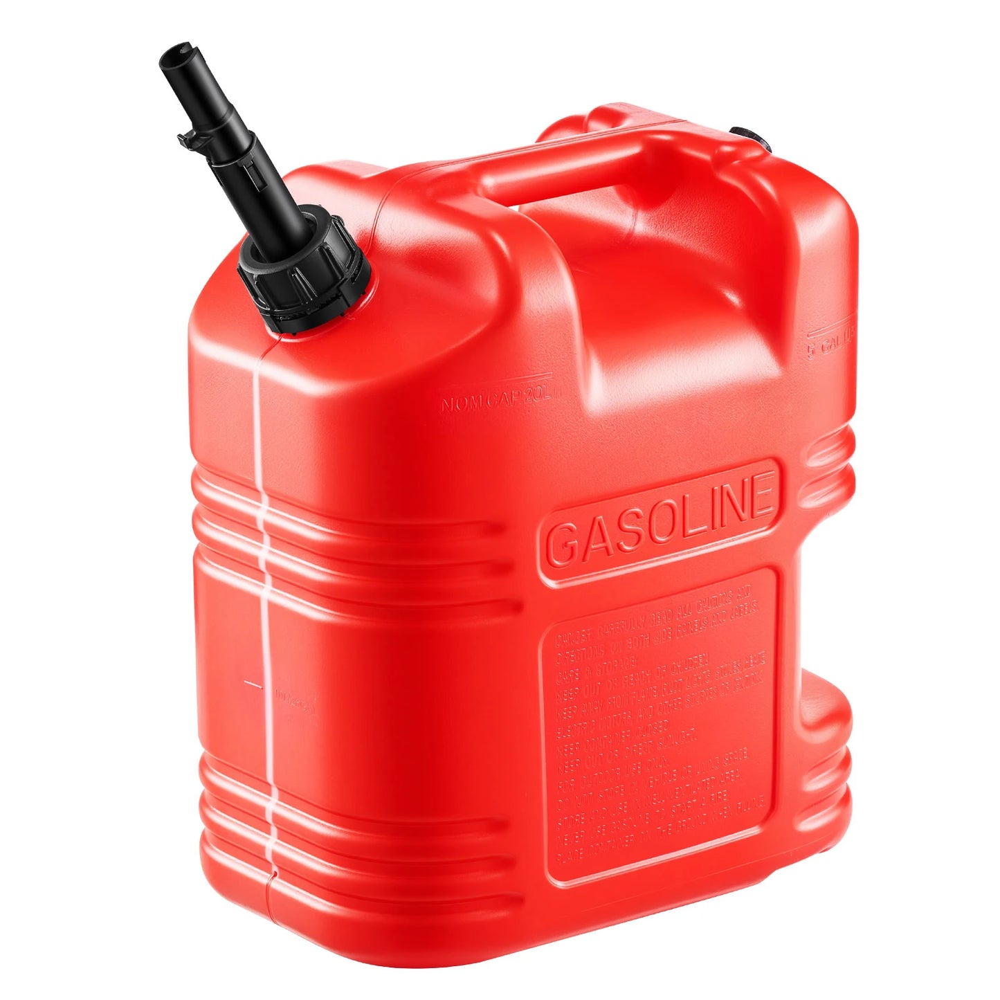 SucceBuy Fuel Container with Spout Clear Scale Secure Leak-proof Portable Flat Fluid Container for Most Cars Motorcycle ATV UTV