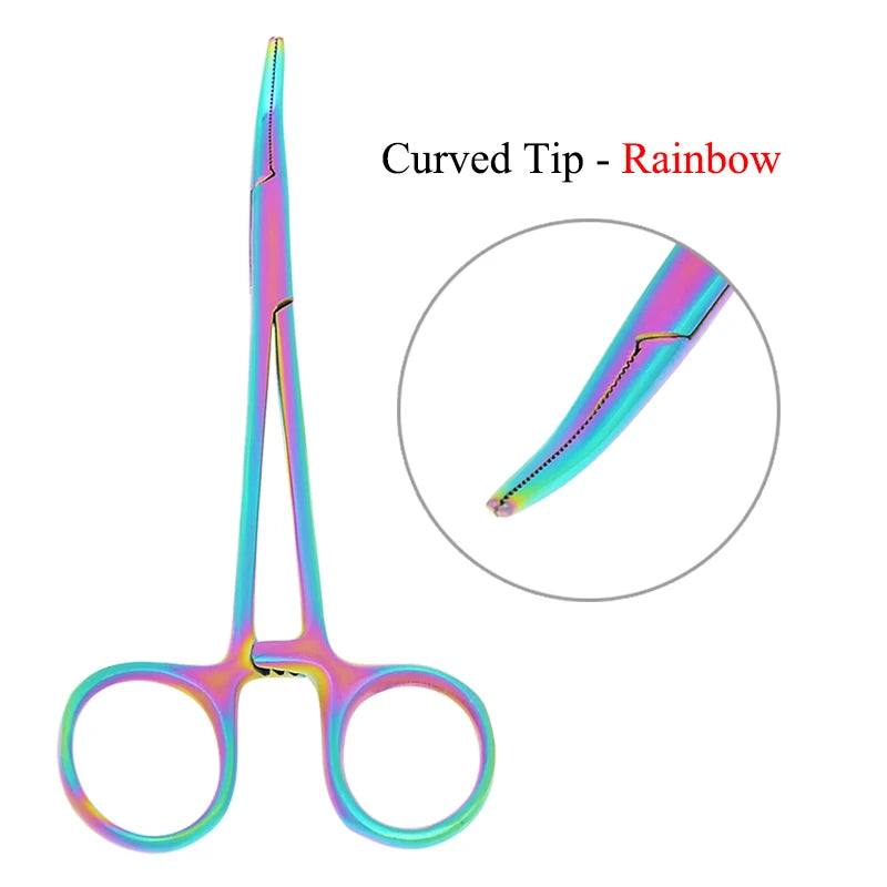 12.5cm New Animals Straight Curved Trauma Shears Pet Hemostat Forceps Dog Grooming Surgical Scissors Pet Cat Clamps D0001A
