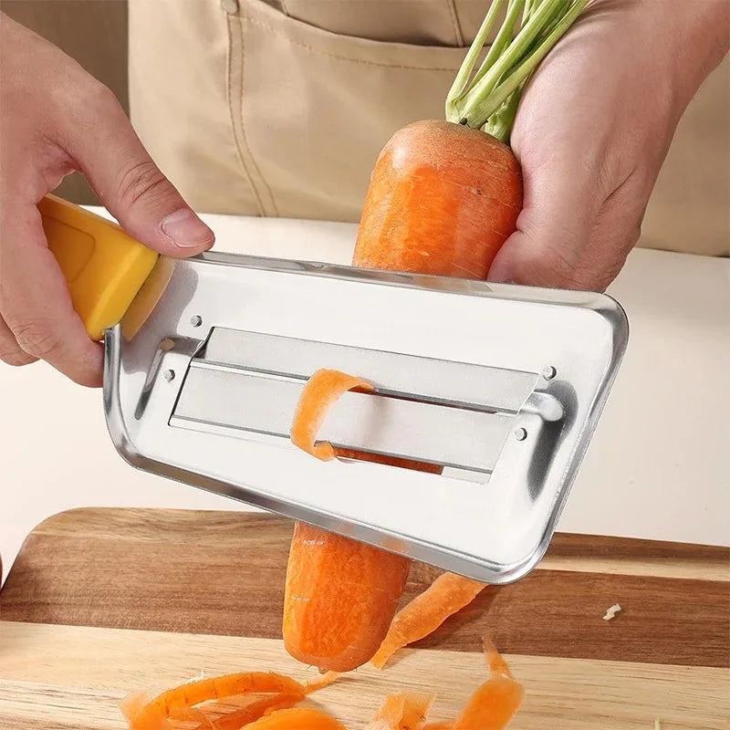Stainless Steel Double Blade Cabbage Manual Slicer Multifunctional Cabbage Slicer with Handle Manual Vegetable Chopper